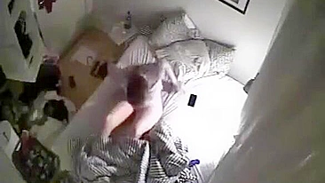 Fucking Pervert Stepdad Jerks Off to Hidden Cam Footage of Stepdaughter