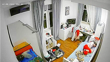 Brother Plants Hidden Cam to Watch Slutty Sister Finger Her Juicy Pussy