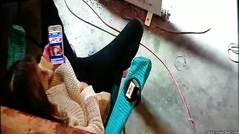 Wife Caught Masturbating to Lesbian Porn Again, Dripping Wet and Cumming Hard