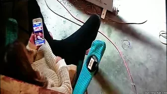 Wife Caught Masturbating to Lesbian Porn Again, Dripping Wet and Cumming Hard