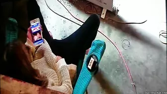 Wife Caught Masturbating to Lesbian Porn Again, Dripping Wet and Cumming Hard