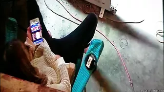 Wife Caught Masturbating to Lesbian Porn Again, Dripping Wet and Cumming Hard