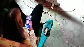 Wife Caught Masturbating to Lesbian Porn Again, Dripping Wet and Cumming Hard