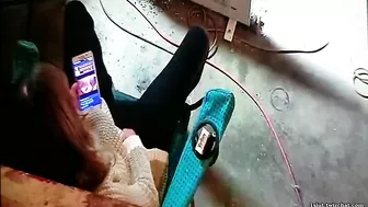 Wife Caught Masturbating to Lesbian Porn Again, Dripping Wet and Cumming Hard