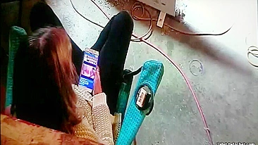 Wife Caught Masturbating to Lesbian Porn Again, Dripping Wet and Cumming Hard