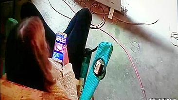 Wife Caught Masturbating to Lesbian Porn Again, Dripping Wet and Cumming Hard