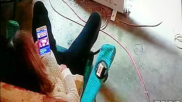 Wife Caught Masturbating to Lesbian Porn Again, Dripping Wet and Cumming Hard