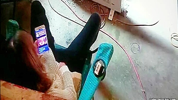 Wife Caught Masturbating to Lesbian Porn Again, Dripping Wet and Cumming Hard