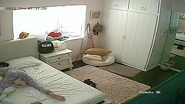 Caught My Horny Daughter Masturbating on Hidden Camera in Her Room