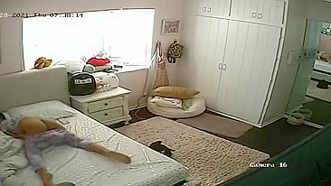 Caught My Horny Daughter Masturbating on Hidden Camera in Her Room
