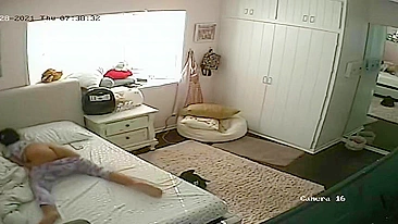Caught My Horny Daughter Masturbating on Hidden Camera in Her Room