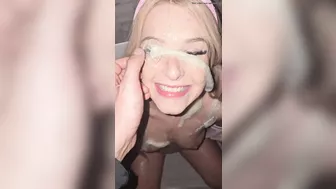 Whore Wife Flooded With Sperm Drink Cum From Used Condoms