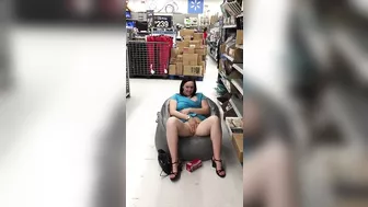 Horny Wife Gets Naughty Showing Pussy And Diddling Herself In Public Store