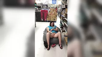Horny Wife Gets Naughty Showing Pussy And Diddling Herself In Public Store
