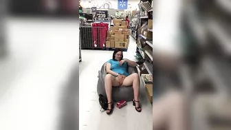 Horny Wife Gets Naughty Showing Pussy And Diddling Herself In Public Store