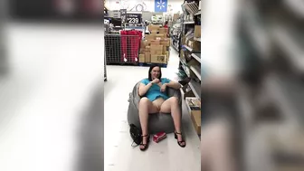 Horny Wife Gets Naughty Showing Pussy And Diddling Herself In Public Store