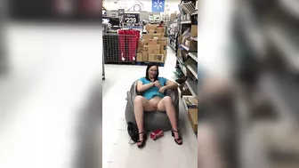 Horny Wife Gets Naughty Showing Pussy And Diddling Herself In Public Store