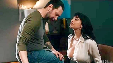 Mother Drops to Her Knees Sucks Cock Until Cumming  in Throat, to Get Her Son Into Prestigious School