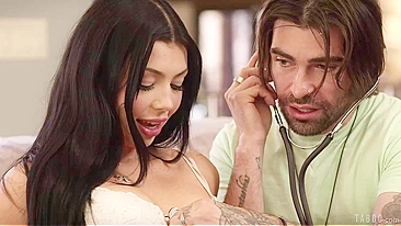 Naive Stepsister Begs Horny Stepbrother to Finger Her Dripping Pussy During Taboo Home Doctor Play!