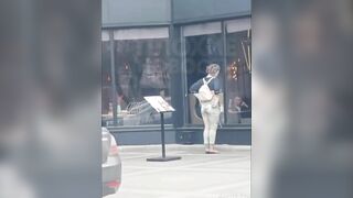 Horny Street Teen Slut Rubs Her Pussy Outdoors for Everyone to See