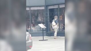 Horny Street Teen Slut Rubs Her Pussy Outdoors for Everyone to See
