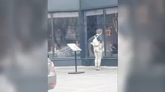 Horny Street Teen Slut Rubs Her Pussy Outdoors for Everyone to See