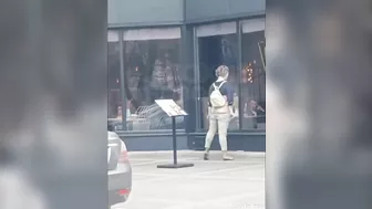 Horny Street Teen Slut Rubs Her Pussy Outdoors for Everyone to See