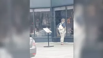 Horny Street Teen Slut Rubs Her Pussy Outdoors for Everyone to See