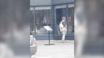 Horny Street Teen Slut Rubs Her Pussy Outdoors for Everyone to See