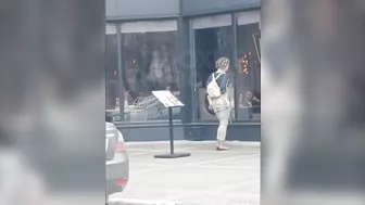 Horny Street Teen Slut Rubs Her Pussy Outdoors for Everyone to See