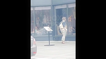 Horny Street Teen Slut Rubs Her Pussy Outdoors for Everyone to See