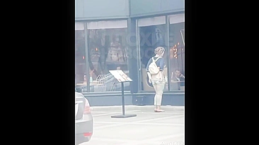 Horny Street Teen Slut Rubs Her Pussy Outdoors for Everyone to See