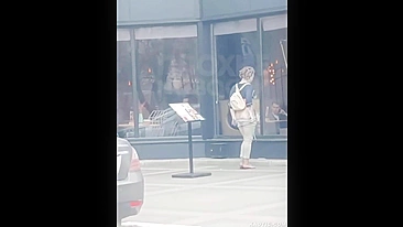 Horny Street Teen Slut Rubs Her Pussy Outdoors for Everyone to See