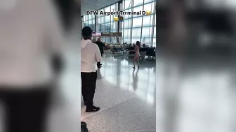 Crazy Slut Bares All, Masturbates in Public at Busy Airport #Naked