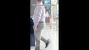 Crazy Slut Bares All, Masturbates in Public at Busy Airport #Naked