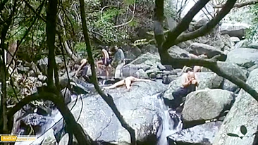 Helpless Peasant Woman Endures Savage Rape by Japanese Mob at River's Edge