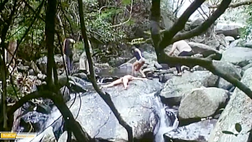 Helpless Peasant Woman Endures Savage Rape by Japanese Mob at River's Edge