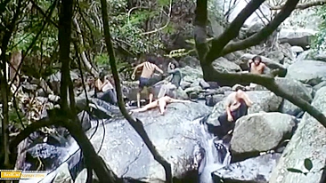 Helpless Peasant Woman Endures Savage Rape by Japanese Mob at River's Edge