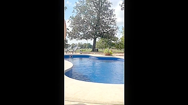 My Mommy Cums Poolside With Her Dildo Then Skinny Dips to Cool Off