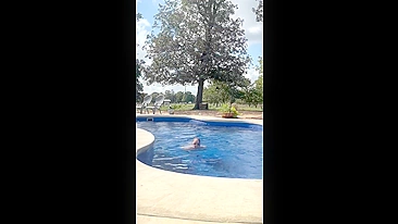 My Mommy Cums Poolside With Her Dildo Then Skinny Dips to Cool Off