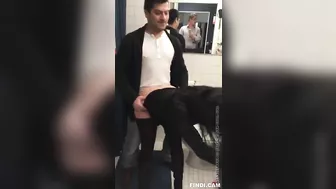 Son Fucks His New Step-Sister in the Office Toilet for the First Time #Incest