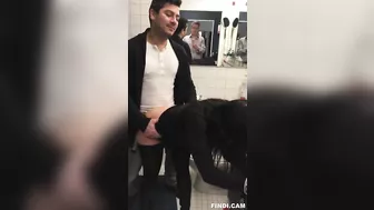 Son Fucks His New Step-Sister in the Office Toilet for the First Time #Incest