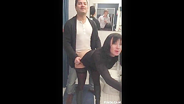 Son Fucks His New Step-Sister in the Office Toilet for the First Time #Incest