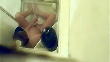 Hidden Cam Catches Horny Mom Jilling Off with Shower Jet on Her Bushy Twat