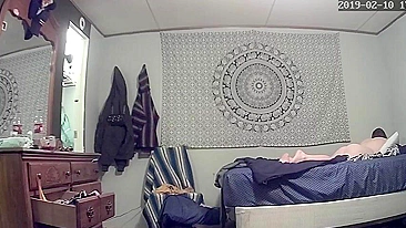 Shocked Husband Spies Cheating Wife Frantically Fingering Her Dripping Cunt to Screaming Orgasm on Secret Cam