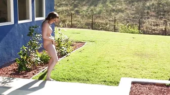 Naughty Wife Caught on Hidden Cam Peeing on Lawn - Filthy Pissing Exposed