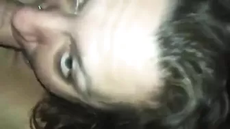 Big-Titted Boozehound Mom Deepthroats Son Like a Street Whore, Moaning & Gagging