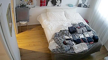 Wife's Secret Spy Cam Exposes Cheating Hubby Savagely Fucking Naughty Babysitter's Dripping Hole