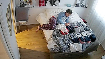 Wife's Secret Spy Cam Exposes Cheating Hubby Savagely Fucking Naughty Babysitter's Dripping Hole