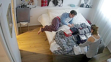 Wife's Secret Spy Cam Exposes Cheating Hubby Savagely Fucking Naughty Babysitter's Dripping Hole